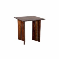 Porter Designs Cambria Solid Sheesham Wood End Table - Gray