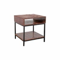 Porter Designs Lakewood Solid Acacia Wood End Table - Brown