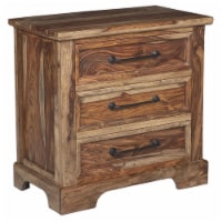 Porter Designs Crossroads Solid Sheesham Wood Nightstand - Brown