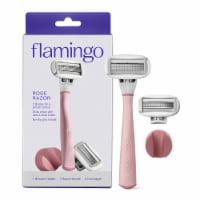 Flamingo Rose Razor and Cartridge Set