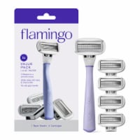 Flamingo Razor with Blade Refills - Lilac
