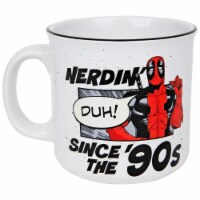 Wonder Woman 847905 20 oz Marvel Comics Deadpool Nerdin Since the 90s Ceramic Camper Mug