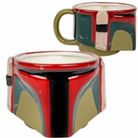 Star Wars 847359 20 oz Star Wars Boba Fett Distressed Helmet 3D Sculpted Jumbo Mug