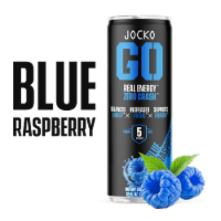 Jocko GO Blue Raspberry Energy Drink Can Perspective: Main