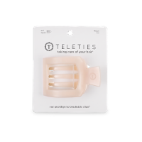 Teleties Flat Square Almond Beige Medium Hair Clip Perspective: Main