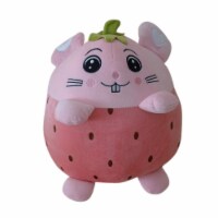 Strawberry Plush Pillow with Blanket | Velvet Bolster Novelty Decorative Pillow | 16 Inches