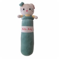 Kitty Plush Pillow, Stuffed Kitty Plushie, Stuffed Animal, 35 Inches Teal