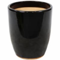 Sunnydaze Captivating Vista Ceramic Planter - 14 - Obsidian