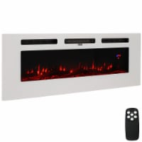 Sunnydaze 50 in Sophisticated Hearth Indoor Electric Fireplace - White