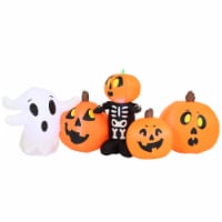Sunnydaze Haunted Pumpkin Patch Outdoor Inflatable Halloween Decoration - 7-Foot