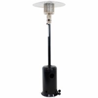 Patio Heater Propane 47,000 BTU Portable Outdoor Heater with Wheels Black Steel