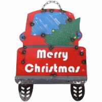 Merry Christmas Metal Hanging Decoration Holiday Indoor/Outdoor 16  Wall Art
