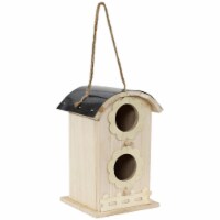 Wooden Rustic Hanging Bungalow Birdhouse Yard Patio Lawn Outdoor Garden Nest