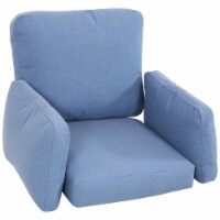 Sunnydaze Outdoor Modern Luxury Basket Chair Replacement Cushion Set - Blue