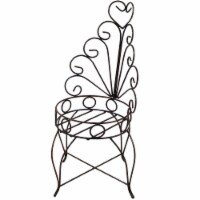 Sunnydaze Indoor/Outdoor Metal Sweethearts Chair Planter Stand - Brown - 25.25