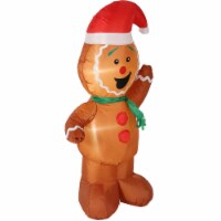 4FT Christmas Inflatable Gingerbread Man w/ LED Light Xmas Yard Outdoor Decor