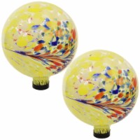Sunnydaze Bright Summer Burst Glass Gazing Globe - 10 in - 2pk