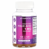 Vitamatic Sugar Free Folic Acid Natural Orange 1 mg - 120 Gummies