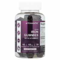 Vitamatic Vegan Iron Gummies with Vitamin C Natural Grape - 60 Gummies