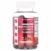 Vitamatic Magnesium Citrate Gummies Extra Strength Natural Raspberry - 60 Gummies