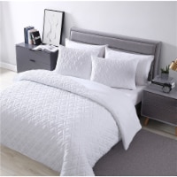 Larch 3 Piece Comforter Set White Queen