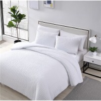 Palm 3 Piece Comforter Set White King