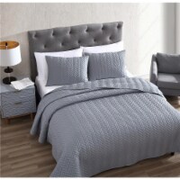 Birch 3 Piece Quilt Set Gray KIng