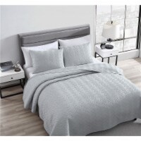 Willow 3 Piece Quilt Set Gray KIng