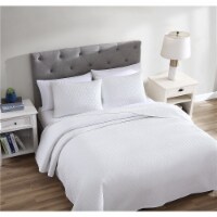 Aspen 3 Piece Quilt Set White King