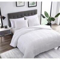 Elm 3 Piece Comforter Set White King