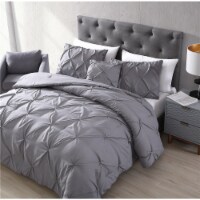Spruce 4 Piece Comforter Set Gray King
