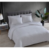 Pine 7 Piece bed in a bag Comforter Set and Sheet Set Gray King