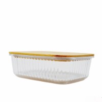 Alta Clear Fluted Galss Container Perspective: Main