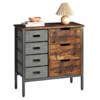 Bestier Buffet Hallway & Living Room Storage Cabinet w/7 Drawers, Rustic Brown