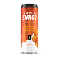 Super Enrgy™ Zero Sugar Mango Peach Pop Energy Drink Can Perspective: Main