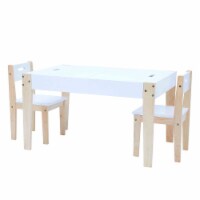 Fantasy Fields -  Play table & Chairs 3 pcs set with storage and 2 way table top - White