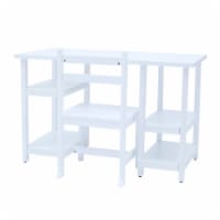 Fantasy Fields by Teamson Kids Wooden Play Desk with Shelves and Chair, White