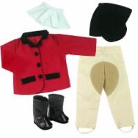 Sophia's 5 Piece Riding Outfit Set for 18'' Dolls, Red