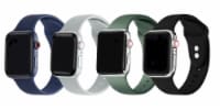 4-Pack of Silicone Bands for Apple Watch Series 1,2,3,4,5,6 & SE -  Size 38mm/40mm