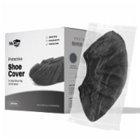WeCare Individually Wrapped Black Disposable Shoe Covers for Indoor & Outdoor Use - 50 Pairs