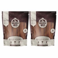 Greater Wild 6 Single-Ingredient Beef Bully Sticks, All-Natural Dog Treats - 40 Sticks