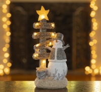 VP Home Christmas Snowman Decor Who Needs Snowflakes LED Holiday Light Up Figurines