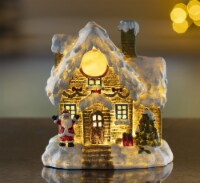 VP Home Christmas Cottage Snowman Decor Figurines, LED Light Up Snowman Decorations