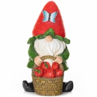 VP Home Strawberry Gnome Solar Powered LED Outdoor Decor Garden Light