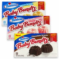 Ultimate Baby Cakes Variety Pack | Lemon Drizzle, Strawberry Cheesecake, Chocolate | Box of 8