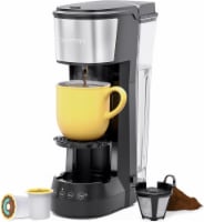 Chefman Single Serve Coffee Maker w/ Reservoir - Uses K Cups or Grounds - Black Perspective: Main
