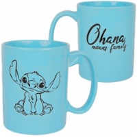 Lilo & Stitch 854027 15 oz Disney Ohana Means Family Mug, Blue