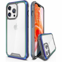 CaseBorne R Series Case for iPhone 13 Pro Aluminum Frame Clear Backplate - Iridescent