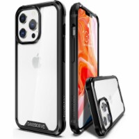 CaseBorne R Series Case for iPhone 13 Pro Max Aluminum Frame Clear Backplate - Black