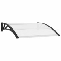 vidaXL Door Canopy Black and Transparent 47.2 x31.5 PC